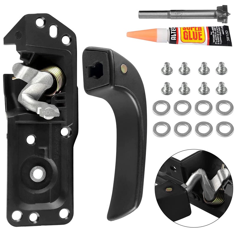 E-Vniko Interior Door Handle Kit Front Left Driver Side Compatible for 2007-14 Chevy Silverado Avalanche Suburban Tahoe GMC Sierra Cadillac Escalade ESV EXT Replace Latch Handle 20833606 - Image 1